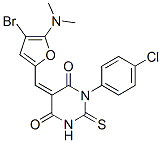4,6(1H,5H)-Pyrimidinedione,  5-[[4-bromo-5-(dimethylamino)-2-furanyl]methylene]-1-(4-chlorophenyl)dihydro-2-thioxo- CAS#: 472995-13-4