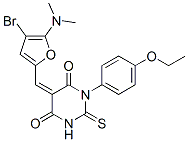 4,6(1H,5H)-Pyrimidinedione,  5-[[4-bromo-5-(dimethylamino)-2-furanyl]methylene]-1-(4-ethoxyphenyl)dihydro-2-thioxo- CAS#: 471262-98-3