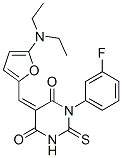 4,6(1H,5H)-Pyrimidinedione,  5-[[5-(diethylamino)-2-furanyl]methylene]-1-(3-fluorophenyl)dihydro-2-thioxo- CAS#: 444673-73-8