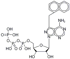 4-Amino-3-(1-naphthylmethyl)-1H-pyrazolo[3,4-d]pyrimidine-1-(β-D-ribofuranosyl-5’-triphosphate) CAS#: 476371-81-0