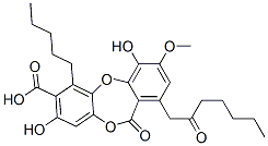 4,8-Dihydroxy-3-methoxy-11-oxo-1-(2-oxoheptyl)-6-pentyl-11H-dibenzo[b,e][1,4]dioxepin-7-carboxylic acid CAS#: 58887-73-3