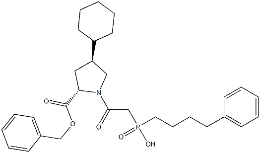 (4S)-4-Cyclohexyl-1-[[hydroxy(4-phenylbutyl)phosphinyl]acetyl]-L-Proline PhenylMethyl Ester CAS#: 474382-58-6