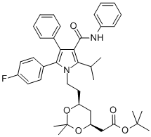 (4S,6S)-6-[2-[2-(4-Fluorophenyl)-5-(1-methylethyl)-3-phenyl-4-[(phenylamino)carbonyl]-1H-pyrrol-1-yl]ethyl]-2,2-dimethyl-1,3-dioxane-4-acetic Acid 1,1-Dimethylethyl Ester CAS#: 472967-95-6