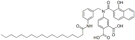 5-[[(1-hydroxy-2-naphthyl)carbonyl][[3-[(1-oxooctadecyl)amino]phenyl]methyl]amino]phthalic acid CAS#: 58162-63-3