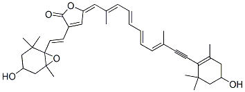 5-[11-(4-Hydroxy-2,6,6-trimethyl-1-cyclohexen-1-yl)-2,9-dimethyl-2,4,6,8-undecatetren-10-yn-1-ylidene]-3-[2-(4-hydroxy-2,2,6-trimethyl-7-oxabicyclo[4.1.0]hept-1-yl)vinyl]furan-2(5H)-one CAS#: 54369-11-8