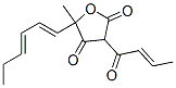 5-[(1E,3E)-1,3-Hexadienyl]-5-methyl-3-[(E)-1-oxo-2-butenyl]furan-2,4(3H,5H)-dione CAS#: 55045-15-3
