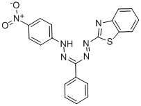 5-(2-BENZOTHIAZOLYL)-1-(4-NITROPHENYL)-3-PHENYLFORMAZAN CAS#: 52644-49-2