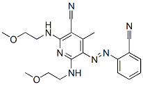 5-[(2-cyanophenyl)azo]-2,6-bis[(2-methoxyethyl)amino]-4-methylnicotinonitrile CAS#: 56842-61-6