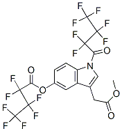 5-(2,2,3,3,4,4,4-Heptafluoro-1-oxobutoxy)-1-(2,2,3,3,4,4,4-heptafluoro-1-oxobutyl)-1H-indole-3-acetic acid methyl ester CAS#: 55712-65-7