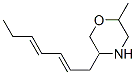 5-(2,4-Heptadienyl)-2-methylmorpholine CAS#: 55649-56-4