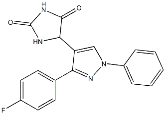 5-(3-(4-Fluorophenyl)-1-phenyl-1H-pyrazol-4-yl)imidazolidine-2,4-dione CAS#: 484049-04-9