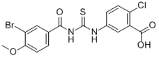 5-[[[(3-BROMO-4-METHOXYBENZOYL)AMINO]THIOXOMETHYL]AMINO]-2-CHLORO-BENZOIC ACID CAS#: 434307-81-0