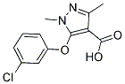 5-(3-CHLOROPHENOXY)-1,3-DIMETHYL-1H-PYRAZOLE-4-CARBOXYLIC ACID CAS#: 446276-24-0
