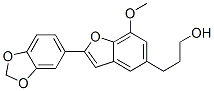 5-(3-Hydroxypropyl)-7-methoxy-2-(3,4-methylenedioxyphenyl)benzofuran CAS#: 530-22-3