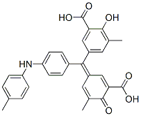5-[(3-carboxy-5-methyl-4-oxo-2,5-cyclohexadien-1-ylidene)[4-[(4-tolyl)amino]phenyl]methyl]-3-methylsalicylic acid CAS#: 5852-33-5