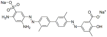 5-[[4'-[[2,4-Diamino-5-(sodiosulfo)phenyl]azo]-3,3'-dimethyl[1,1'-biphenyl]-4-yl]azo]-2-hydroxy-3-methylbenzoic acid sodium salt CAS#: 6405-93-2