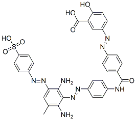 5-[[4-[[[4-[[2,6-diamino-3-methyl-5-[(4-sulphophenyl)azo]phenyl]azo]phenyl]amino]carbonyl]phenyl]azo]salicylic acid CAS#: 56918-92-4