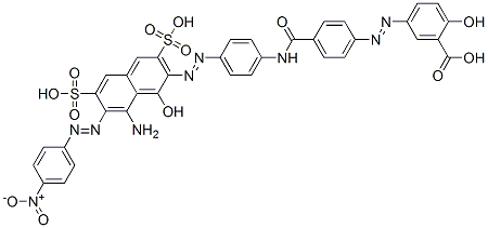 5-[[4-[[[4-[[8-amino-1-hydroxy-7-[(4-nitrophenyl)azo]-3,6-disulpho-2-naphthyl]azo]phenyl]amino]carbonyl]phenyl]azo]salicylic acid CAS#: 56918-93-5