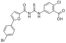 5-[[[[[5-(4-BROMOPHENYL)-2-FURANYL]CARBONYL]AMINO]THIOXOMETHYL]AMINO]-2-CHLORO-BENZOIC ACID CAS#: 535965-30-1