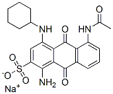 5-(Acetylamino)-1-amino-4-(cyclohexylamino)-9,10-dihydro-9,10-dioxoanthracene-2-sulfonic acid sodium salt CAS#: 6370-63-4