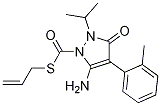 5-Amino-2,3-dihydro-2-(1-methylethyl)-4-(2-methylphenyl)-3-oxo-1H-pyrazole-1-carbothioic acid S-2-propen-1-yl ester CAS#: 473798-59-3