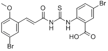 5-BROMO-2-[[[[3-(5-BROMO-2-METHOXYPHENYL)-1-OXO-2-PROPENYL]AMINO]THIOXOMETHYL]AMINO]-BENZOIC ACID CAS#: 535965-70-9