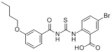 5-BROMO-2-[[[(3-BUTOXYBENZOYL)AMINO]THIOXOMETHYL]AMINO]-BENZOIC ACID CAS#: 532418-07-8
