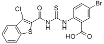 5-BROMO-2-[[[[(3-CHLOROBENZO[B]THIEN-2-YL)CARBONYL]AMINO]THIOXOMETHYL]AMINO]-BENZOIC ACID CAS#: 532951-23-8