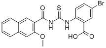 5-BROMO-2-[[[[(3-METHOXY-2-NAPHTHALENYL)CARBONYL]AMINO]THIOXOMETHYL]AMINO]-BENZOIC ACID CAS#: 535976-91-1