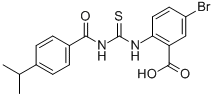 5-BROMO-2-[[[[4-(1-METHYLETHYL)BENZOYL]AMINO]THIOXOMETHYL]AMINO]-BENZOIC ACID CAS#: 535955-81-8