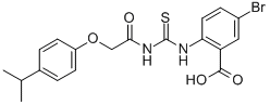 5-BROMO-2-[[[[[4-(1-METHYLETHYL)PHENOXY]ACETYL]AMINO]THIOXOMETHYL]AMINO]-BENZOIC ACID CAS#: 536984-21-1