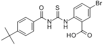 5-BROMO-2-[[[[4-(1,1-DIMETHYLETHYL)BENZOYL]AMINO]THIOXOMETHYL]AMINO]-BENZOIC ACID CAS#: 532416-55-0