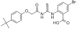 5-BROMO-2-[[[[[4-(1,1-DIMETHYLETHYL)PHENOXY]ACETYL]AMINO]THIOXOMETHYL]AMINO]-BENZOIC ACID CAS#: 531547-80-5