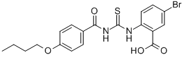 5-BROMO-2-[[[(4-BUTOXYBENZOYL)AMINO]THIOXOMETHYL]AMINO]-BENZOIC ACID CAS#: 535955-16-9