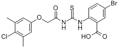 5-BROMO-2-[[[[(4-CHLORO-3,5-DIMETHYLPHENOXY)ACETYL]AMINO]THIOXOMETHYL]AMINO]-BENZOIC ACID CAS#: 532386-94-0