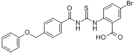 5-BROMO-2-[[[[4-(PHENOXYMETHYL)BENZOYL]AMINO]THIOXOMETHYL]AMINO]-BENZOIC ACID CAS#: 532389-14-3