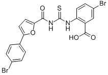 5-BROMO-2-[[[[[5-(4-BROMOPHENYL)-2-FURANYL]CARBONYL]AMINO]THIOXOMETHYL]AMINO]-BENZOIC ACID CAS#: 536981-26-7