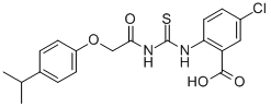 5-CHLORO-2-[[[[[4-(1-METHYLETHYL)PHENOXY]ACETYL]AMINO]THIOXOMETHYL]AMINO]-BENZOIC ACID CAS#: 532422-25-6