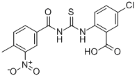 5-CHLORO-2-[[[(4-METHYL-3-NITROBENZOYL)AMINO]THIOXOMETHYL]AMINO]-BENZOIC ACID CAS#: 535977-83-4