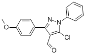 5-CHLORO-3-(4-METHOXYPHENYL)-1-PHENYL-1H-PYRAZOLE-4-CARBOXALDEHYDE CAS#: 55828-86-9