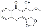 5-Hydroxy-4-methoxy-11-methyl-1,3-dioxolo[4,5-c]acridin-6(11H)-one CAS#: 517-76-0