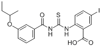 5-IODO-2-[[[[3-(1-METHYLPROPOXY)BENZOYL]AMINO]THIOXOMETHYL]AMINO]-BENZOIC ACID CAS#: 532945-32-7