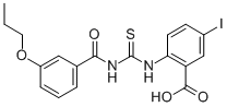 5-IODO-2-[[[(3-PROPOXYBENZOYL)AMINO]THIOXOMETHYL]AMINO]-BENZOIC ACID CAS#: 586391-88-0