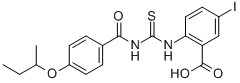 5-IODO-2-[[[[4-(1-METHYLPROPOXY)BENZOYL]AMINO]THIOXOMETHYL]AMINO]-BENZOIC ACID CAS#: 531546-29-9
