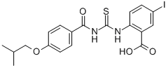 5-IODO-2-[[[[4-(2-METHYLPROPOXY)BENZOYL]AMINO]THIOXOMETHYL]AMINO]-BENZOIC ACID CAS#: 586393-02-4