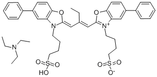 5-METHYL-2-(2-((5-PHENYL-3-(4-SULFOBUTYL)-2(3H)-BENZOXAZOLYLIDENE)METHYL)-1-BUTENYL)-3-(4-SULFOBUTYL)-BENZOXAZOLIUM HYDROXIDE, INNER SALT, TRIETHYLAMINE SALT CAS#: 57532-33-9