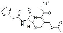 5-Thia-1-azabicyclo[4.2.0]oct-2-ene-2-carboxylic acid, 3-[(acetyloxy)methyl]-8-oxo-7-[(2-thienylacetyl)amino]-, monosodium salt, trans-(+-)- CAS#: 51014-52-9