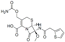 5-Thia-1-azabicyclo[4.2.0]oct-2-ene-2-carboxylic acid, 3-[[(aminocarbonyl)oxy]methyl]-7-methoxy-8-oxo-7-[(2-thienylacetyl)amino]-, cis-(+-)- CAS#: 51014-44-9