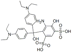 5-amino-4-(bis(4-(diethylamino)phenyl)(hydroxy)methyl)-6-hydroxybenzene-1,3-disulfonic acid CAS#: 6387-34-4