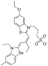 5-ethoxy-2-[2-[(3-ethyl-5-methyl-3H-benzoselenazol-2-ylidene)methyl]but-1-enyl]-3-(3-sulphonatopropyl)benzothiazolium CAS#: 55811-25-1